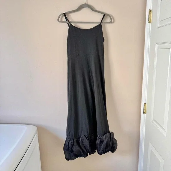 Black Knit Dress with Bubble Hem Medium - Picture 1 of 8